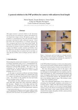 A general solution to the P4P problem for camera with unknown