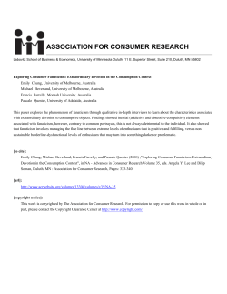 Exploring Consumer Fanaticism: Extraordinary Devotion in the