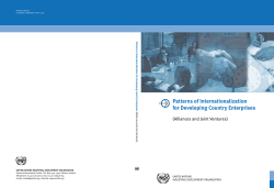 Patterns of Internationalization for Developing Country