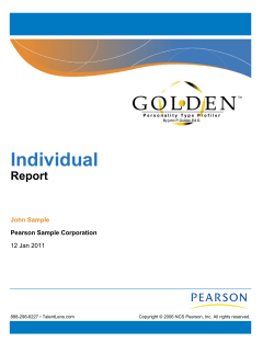 Golden Personality Type Profiler AZ Report