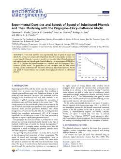 Experimental Densities and Speeds of Sound of Substituted