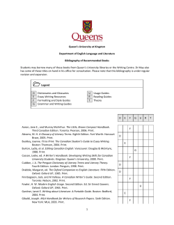 Bibliography of Recommended Books - POST