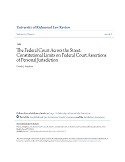 The Federal Court Across the Street