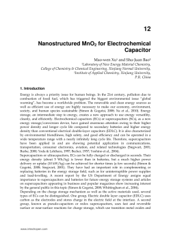 Nanostructured MnO2 for Electrochemical Capacitor
