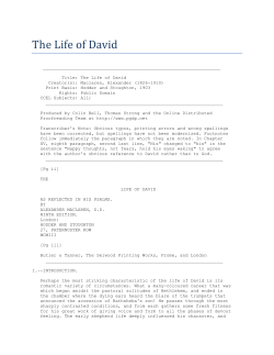 The Life of David - Living Waters Church