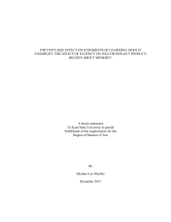 THE FONT-SIZE EFFECT ON JUDGMENTS OF LEARNING: DOES