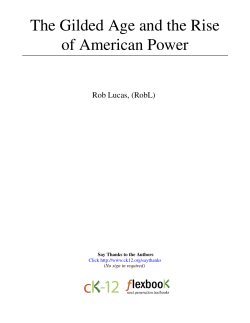 The Gilded Age and the Rise of American Power