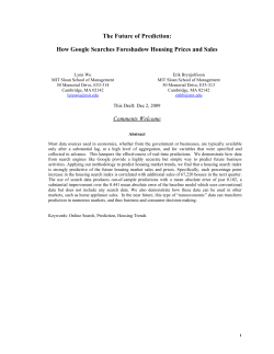 The Future of Prediction: How Google Searches Foreshadow