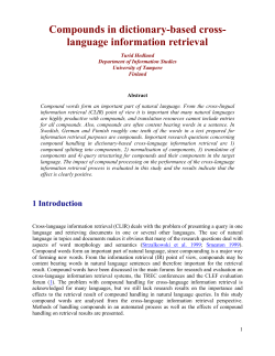 Compounds in dictionary-based cross
