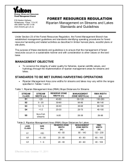 Riparian Management on Streams and Lakes