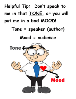 Don`t speak to me in that TONE, or you will put me in a bad MOOD!