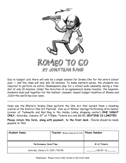romeo to go - The Geneva School