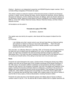 Attached is an article on the life of Fernando de Leyba