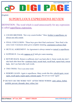 superfluous expressions review