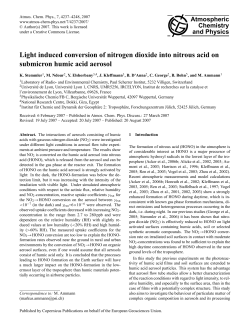 Light induced conversion of nitrogen dioxide into nitrous acid on