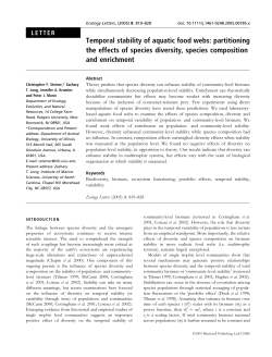 Temporal stability of aquatic food webs: partitioning the effects of