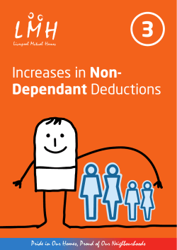 Increases in Non- Dependant Deductions