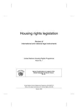Housing rights legislation