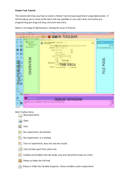 Flanker Task Tutorial This tutorial will show you how to create a