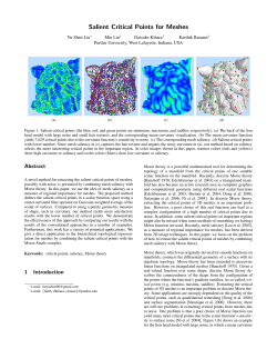 Salient Critical Points for Meshes