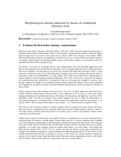 Morphological schema induction by means of conditional inference