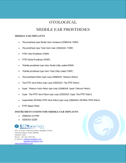 OTOLOGICAL MIDDLE EAR PROSTHESES