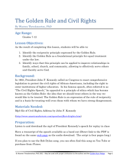 The Golden Rule and Civil Rights