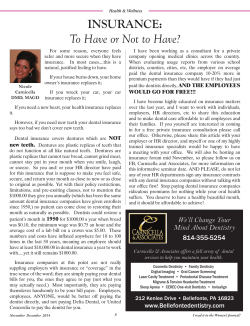 INSURANCE: To Have or Not to Have?