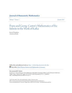 Cantor`s Mathematics of the Infinite in the Work of Kafka