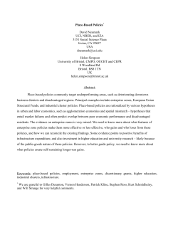 Place-Based Policies* David Neumark UCI, NBER, and IZA 3151