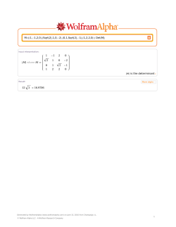 M where M 1 1 2 0 2 1 0 2 0 1 2 1 1 2 2 0 12 2 16.9706