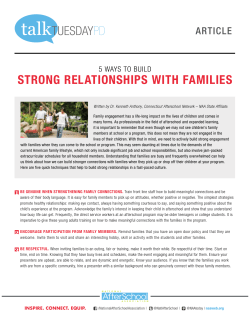 5 Ways to Build Strong Relationships With Families