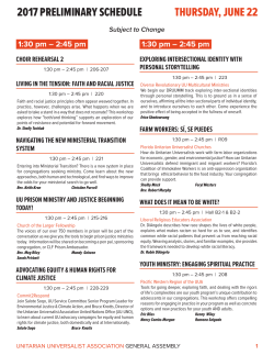 Preliminary Schedule of GA Programming