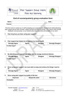 Leeds Mind End of course evaluation form June 2016