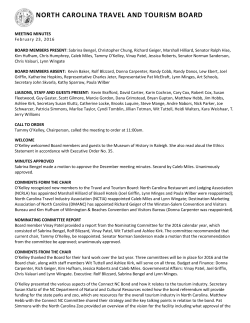 February 2016 Board Minutes - North Carolina