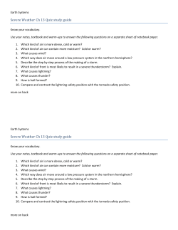 Severe Weather Ch 13 Quiz study guide Severe Weather Ch 13