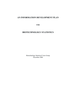 Biotechnology Information Development Plan