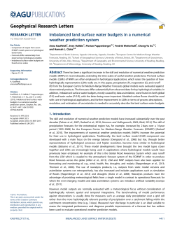 Imbalanced land surface water budgets in a numerical weather