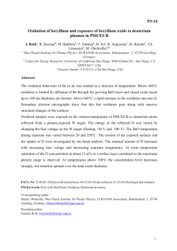 P3-34 Oxidation of beryllium and exposure of beryllium