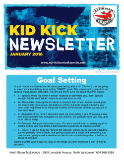 Kid Kick Newsletter Jan 2016 - NS TKD