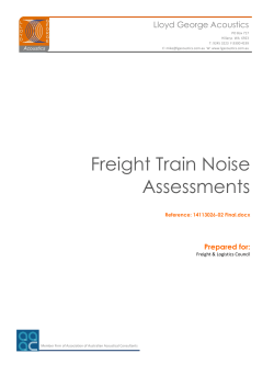 Freight Train Noise Assessments - September 2015