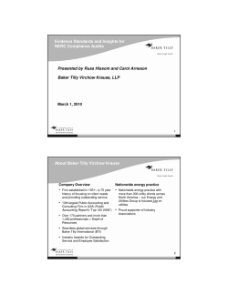 Presented by Russ Hissom and Carol Arneson Baker Tilly Virchow