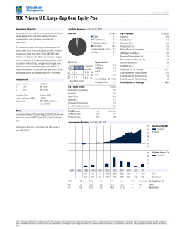 RBC Private US Large-Cap Core Equity Pool