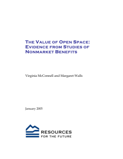 the value of open space: evidence from studies of nonmarket benefits