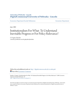 To Understand Inevitable Progress or For Policy Relevance?