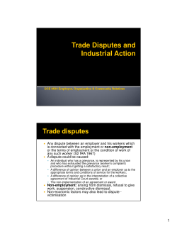 Trade Disputes and Industrial Action