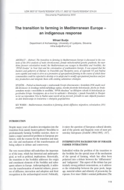 The transition to farming in Mediterranean Europe - an