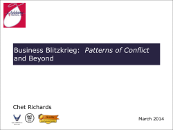 Business Blitzkrieg: Patterns of Conflict and Beyond