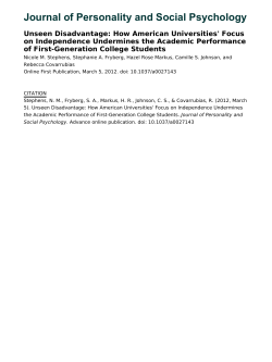 Journal of Personality and Social Psychology