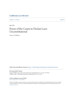 Power of the Courts to Declare Laws Unconstitutional